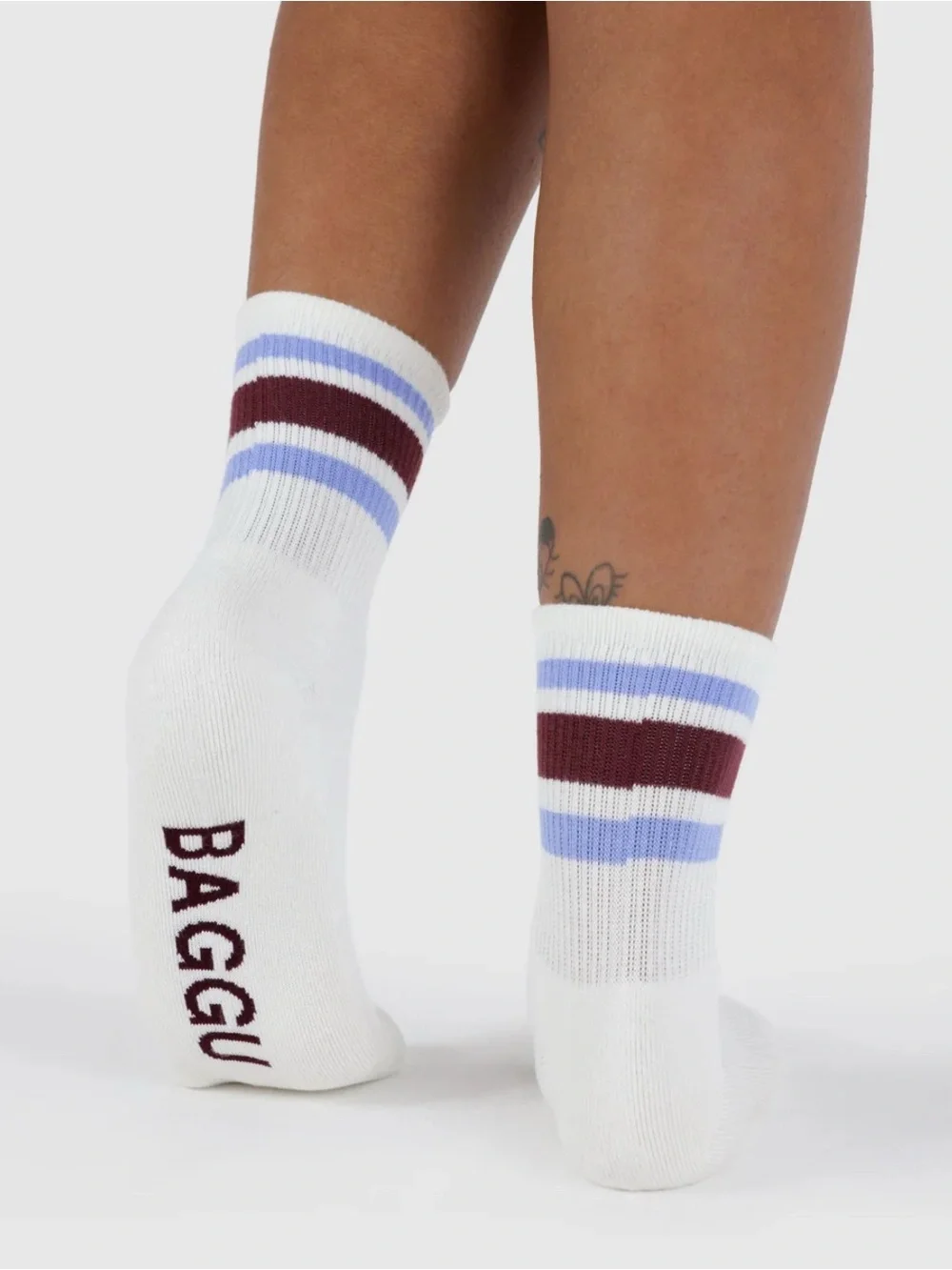 BUNDLE SET OF (2) BAGGU SOCKS SMILEY & STRIPE